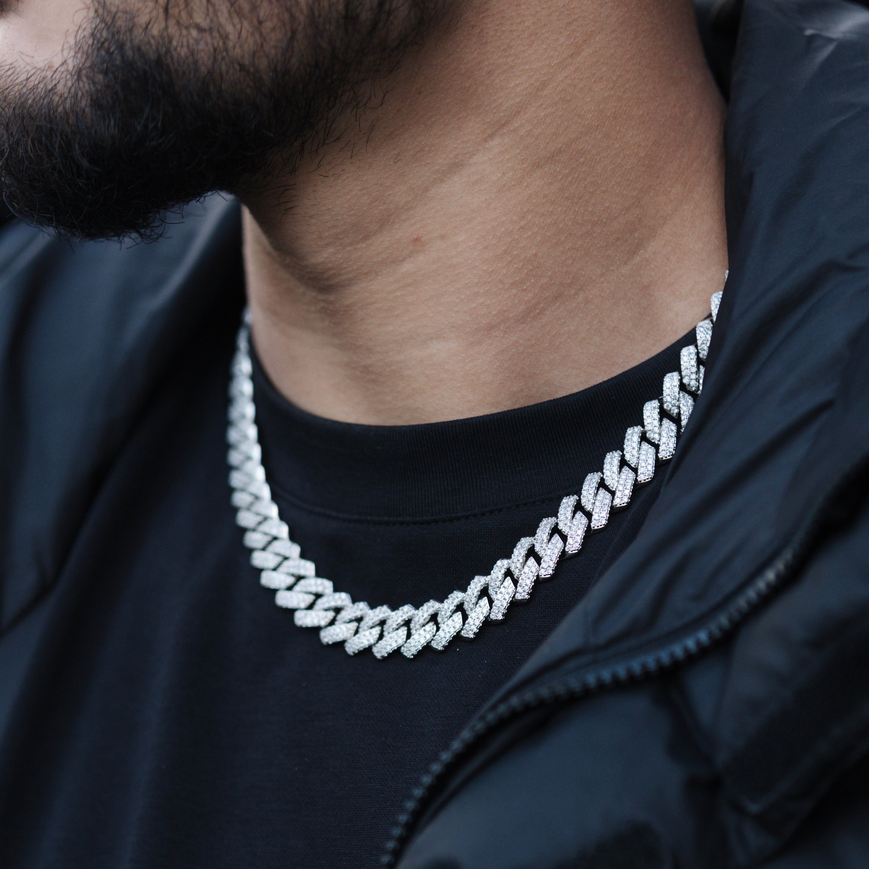 Prong Link Chain (white gold) 13mm