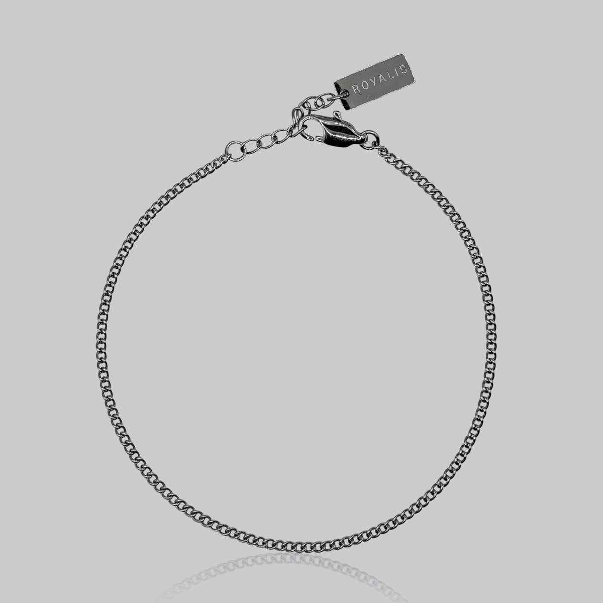 Cuban Bracelet (White Gold) 2mm