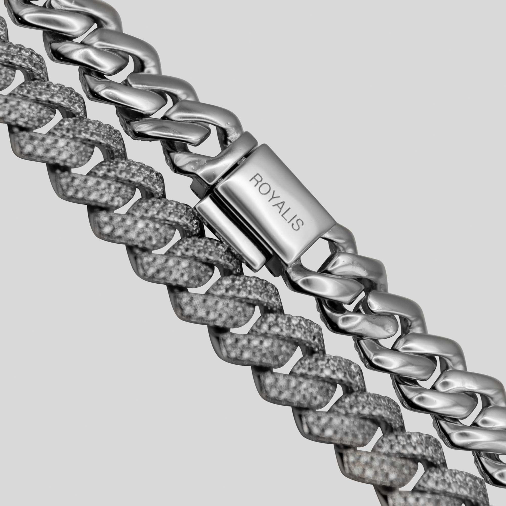 Prong Link Chain (white gold) 13mm