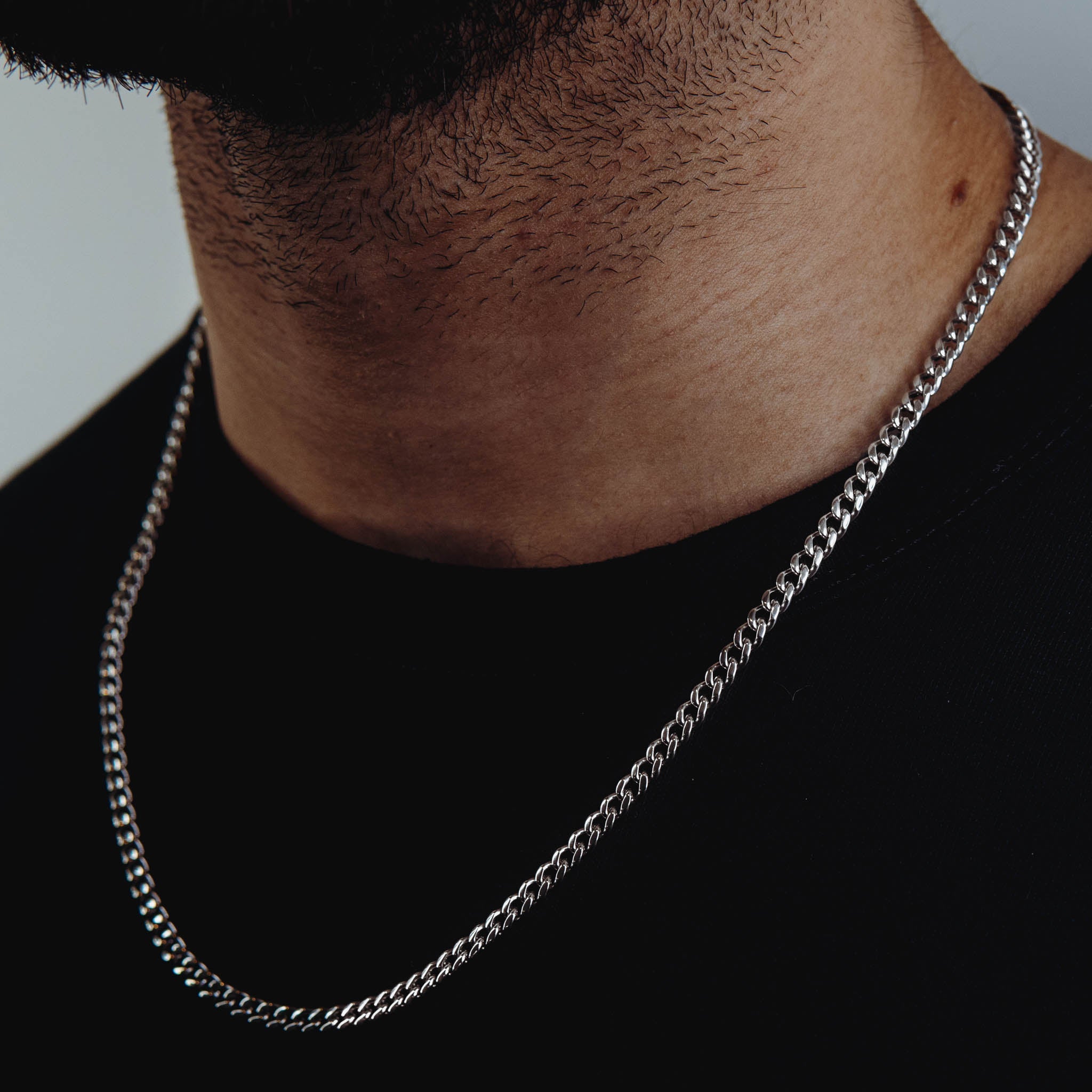 Cuban white shop gold necklace