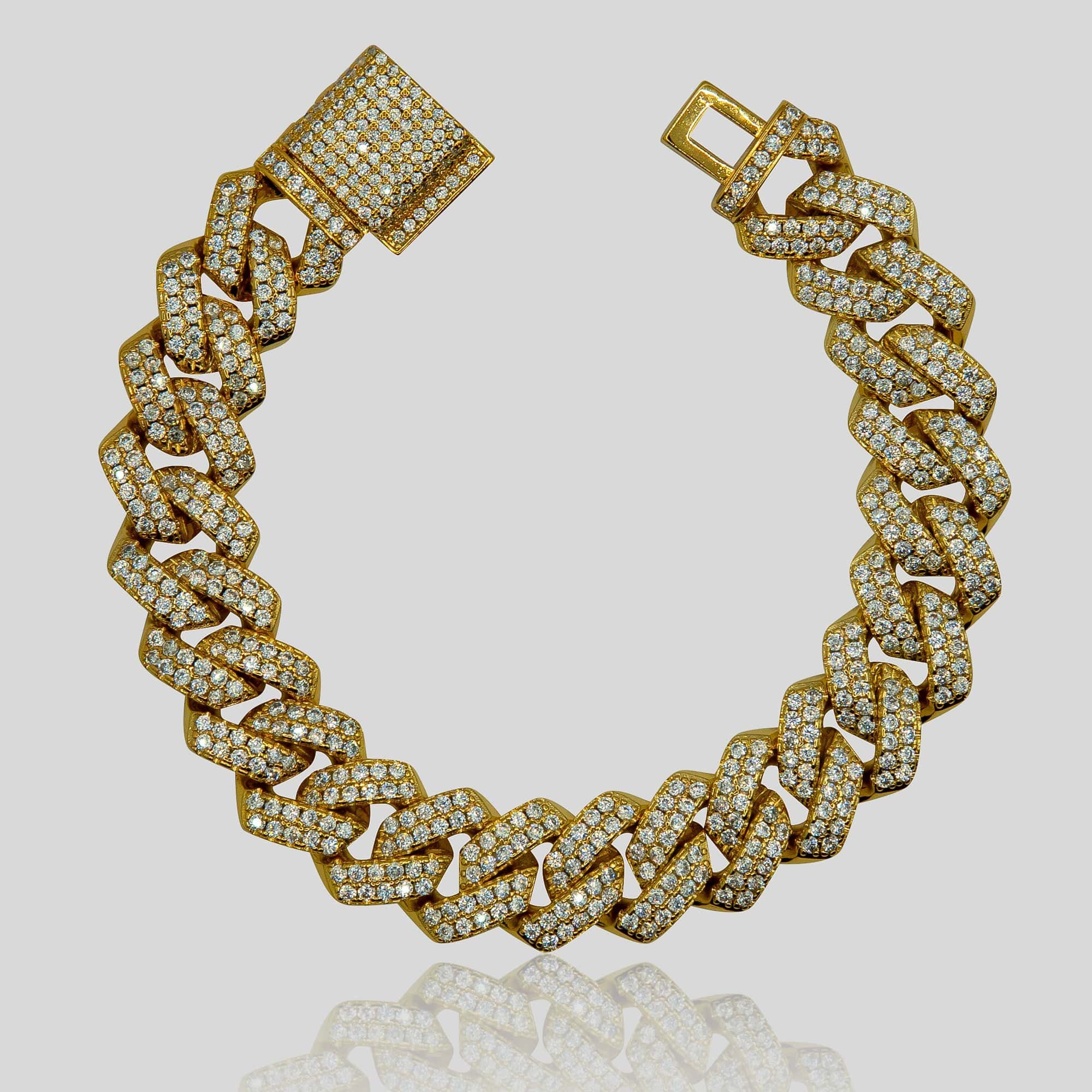 Prong Link Bracelet (Gold) 13mm - ROYALIS MELBOURNE