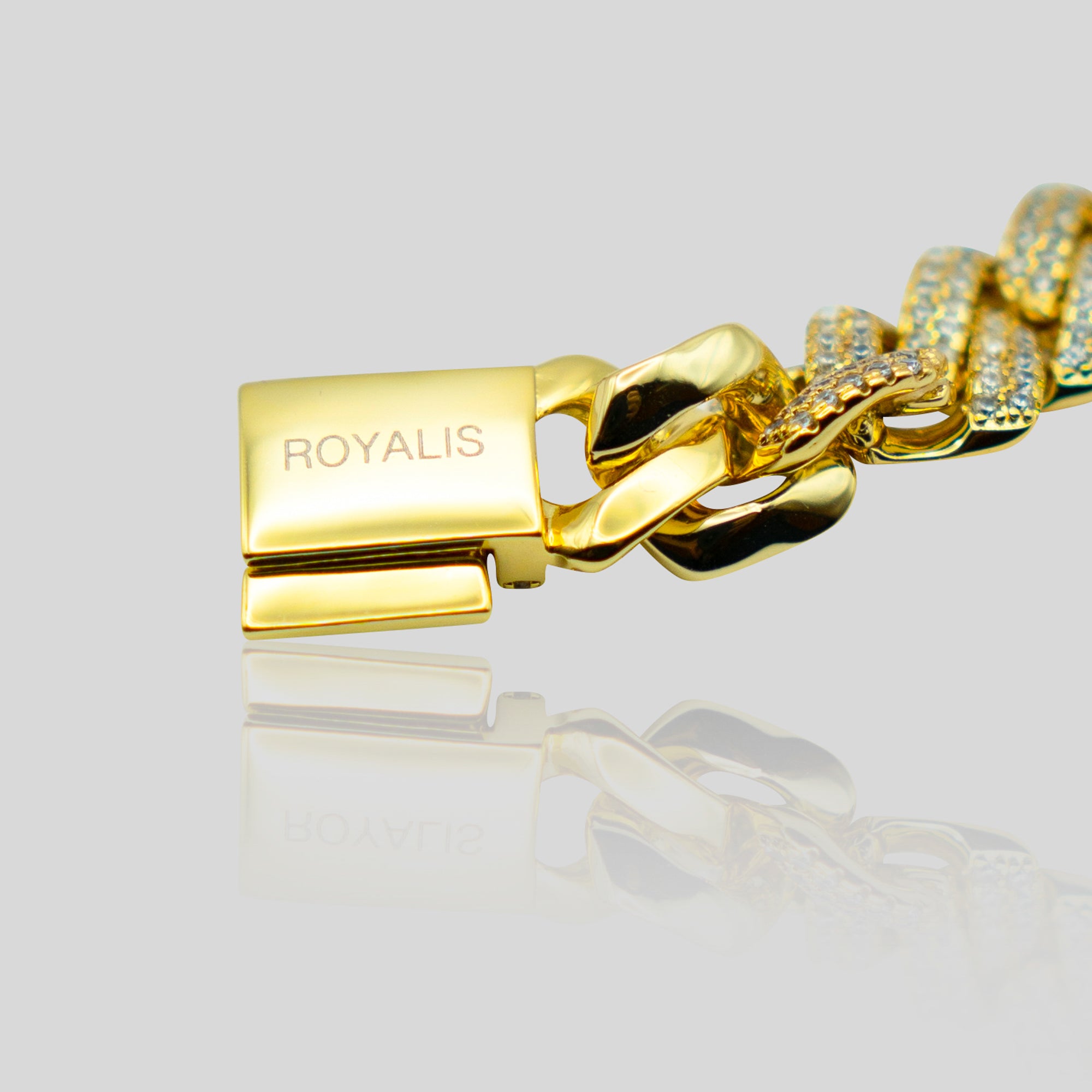 Prong Link Bracelet (Gold) 13mm - ROYALIS MELBOURNE