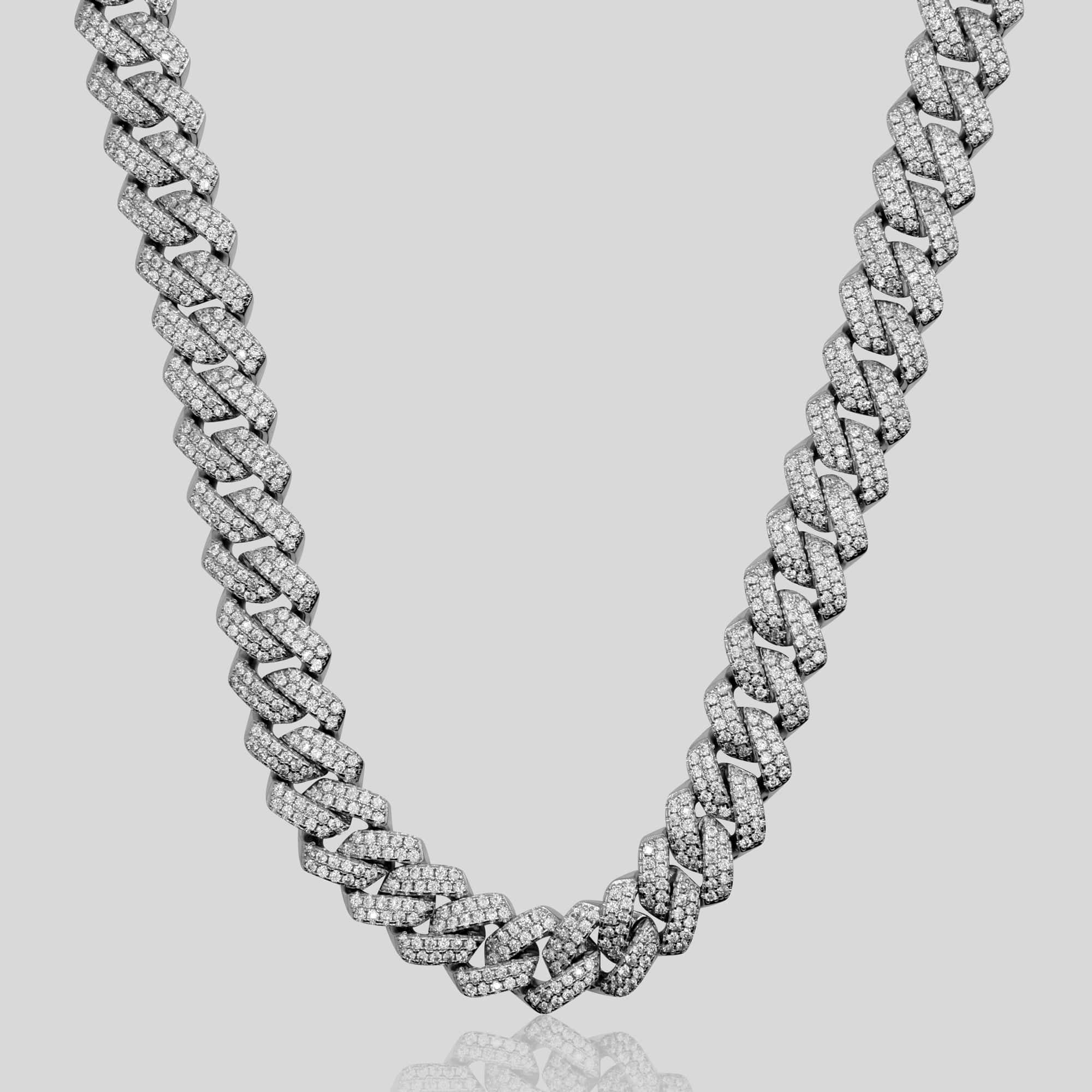 Prong Link Chain (white gold) 13mm - ROYALIS MELBOURNE