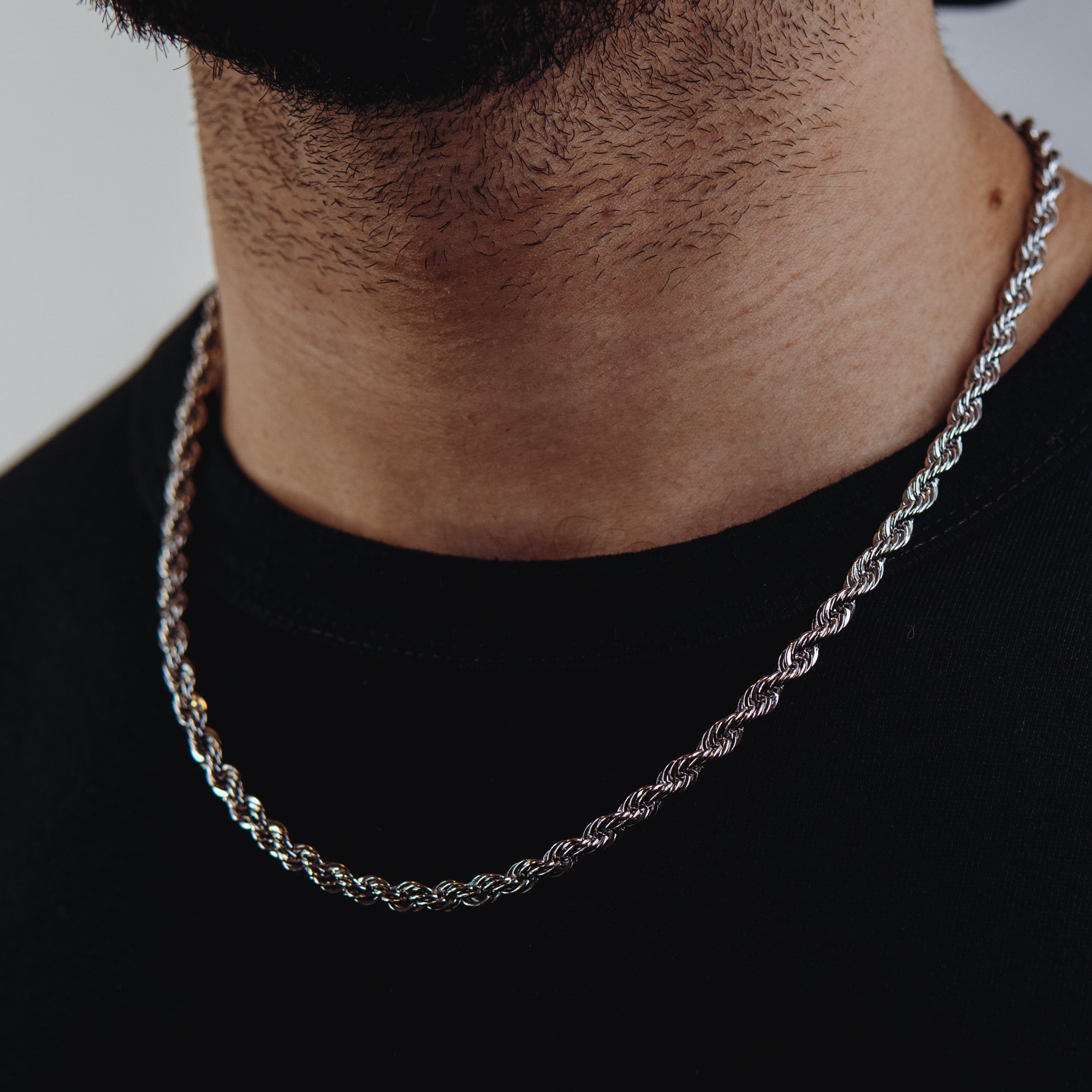 Rope necklace store white gold