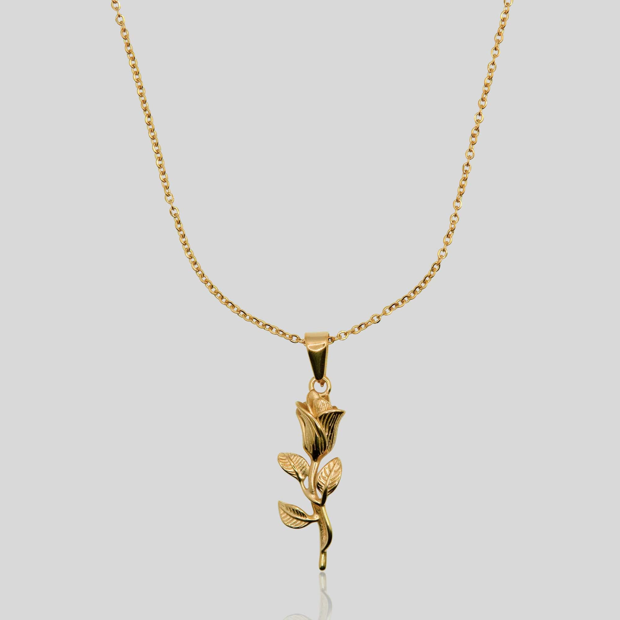 Rose gold online leaf pendant